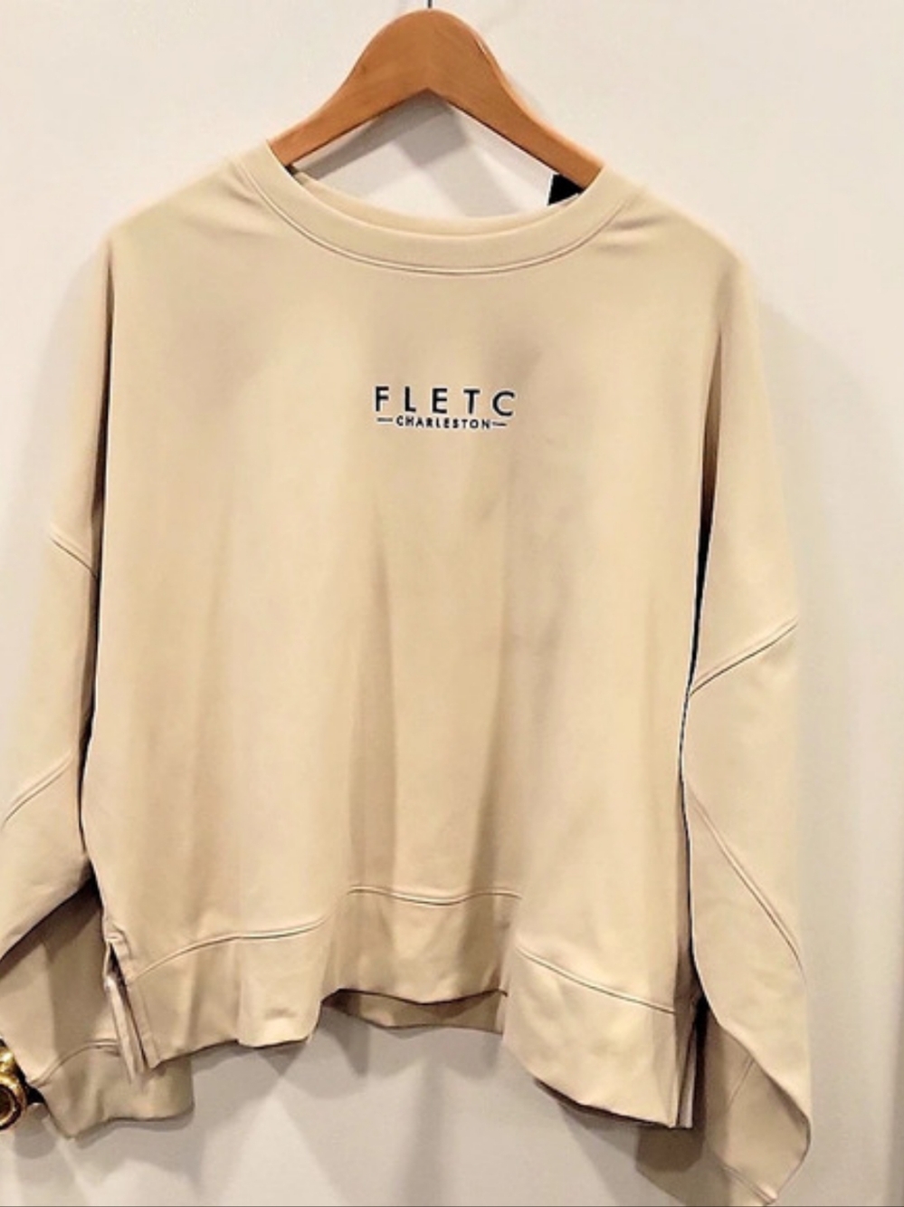 Champion Fleece Crewneck Sweatshirt Cream 2XL NWT